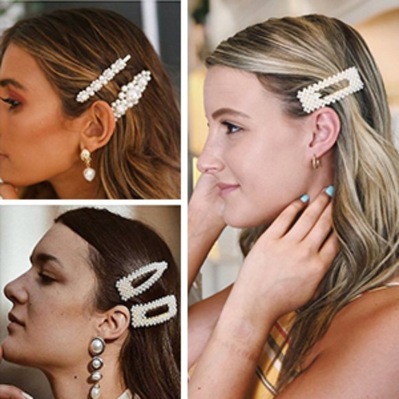 12 Pcs Pearl Hair Clips Large Hair Clips Pins - Picture 10 of 13